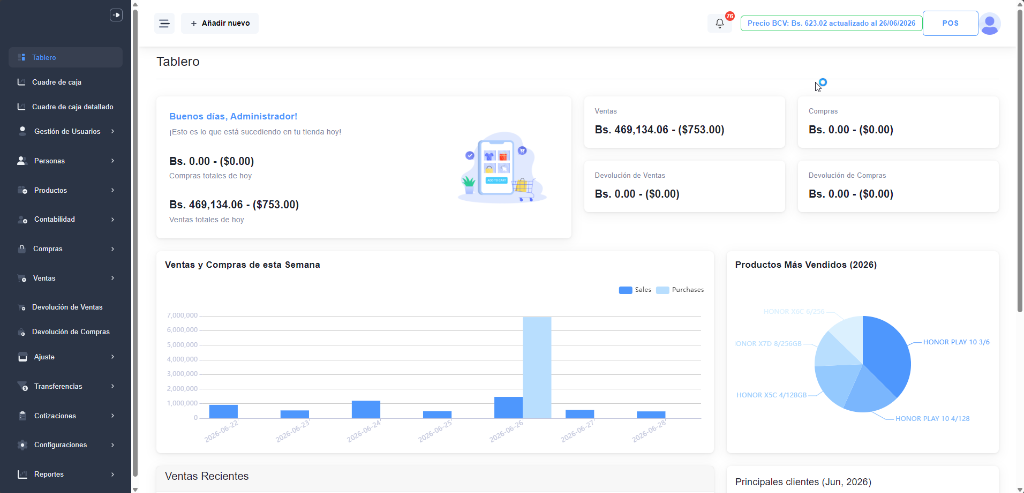 Sistemasm Dashboard Panel
